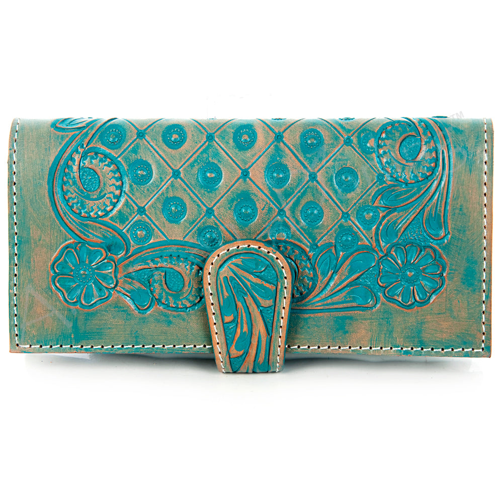 American Darling Wallet Hand Tooled Genuine Leather Women Bag Western Handbag Purse| Womens Handbags