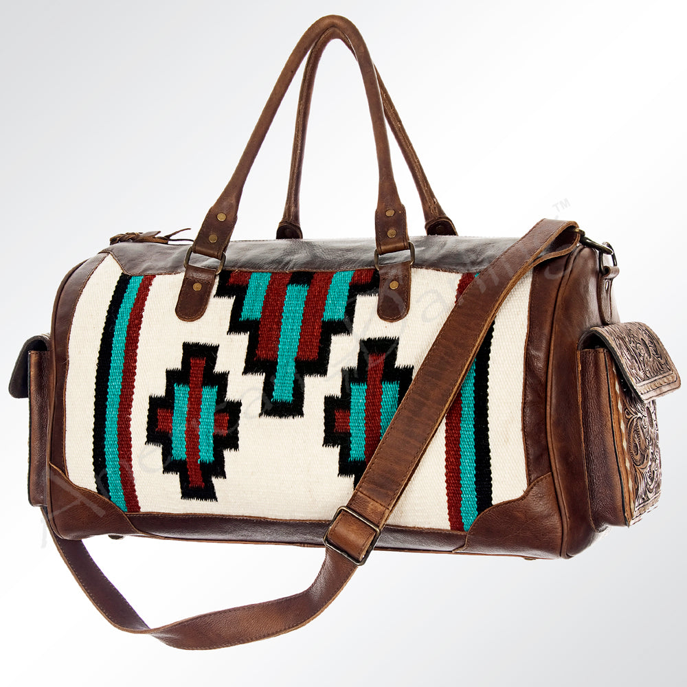 American Darling Duffel Saddle Blanket Genuine Leather Women Bag Western Handbag Purse|