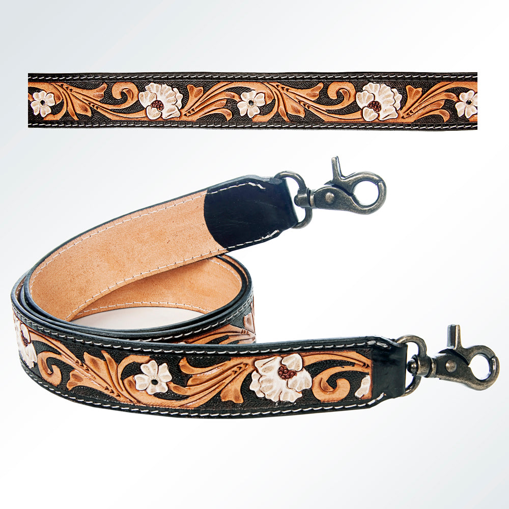 American Darling Hand Tooled Genuine Leather Crossbody Handle Strap for Bags Phone Keychain Wallet Purse Clutch Cellphone