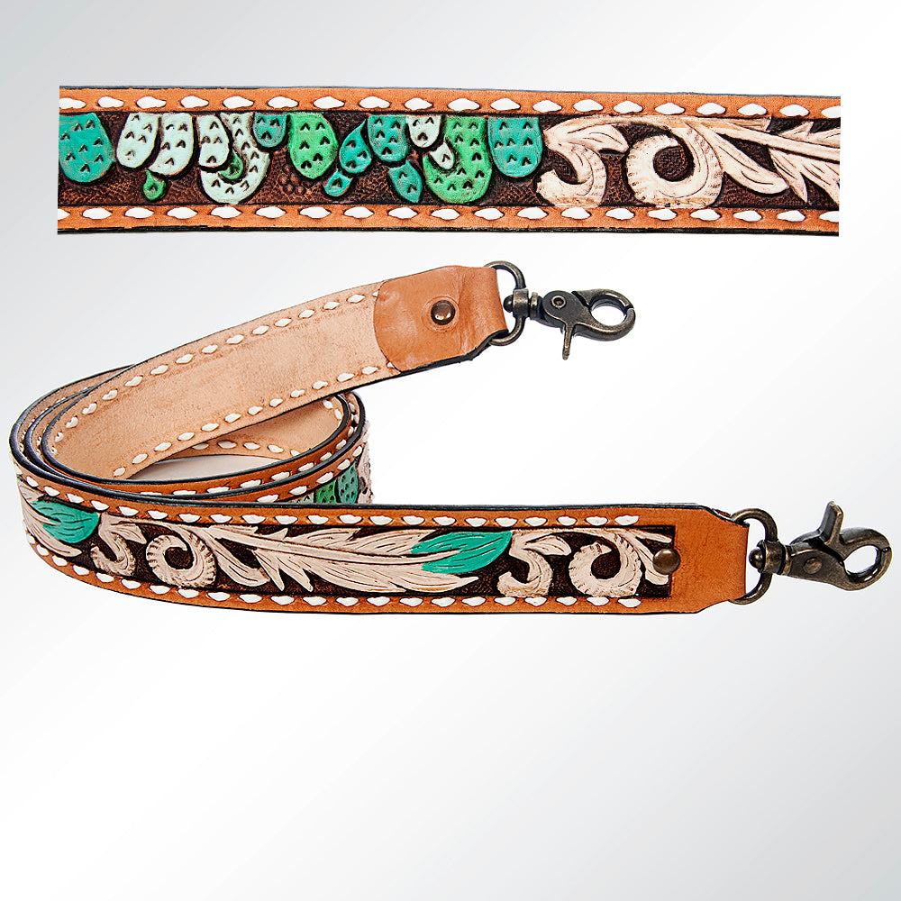 American Darling Hand Tooled Genuine Leather Crossbody Handle Strap for Bags Phone Keychain Wallet Purse Clutch Cellphone