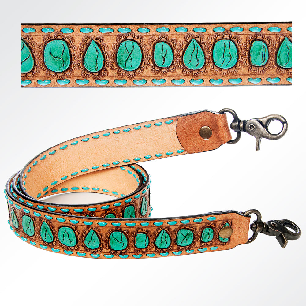 American Darling Hand Tooled Genuine Leather Crossbody Handle Strap for Bags Phone Keychain Wallet Purse Clutch Cellphone