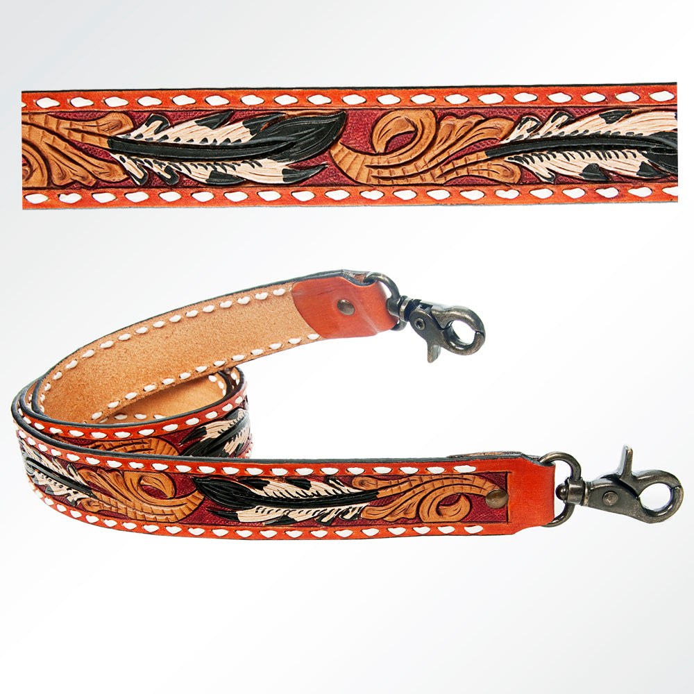 American Darling Hand Tooled Genuine Leather Crossbody Handle Strap for Bags Phone Keychain Wallet Purse Clutch Cellphone