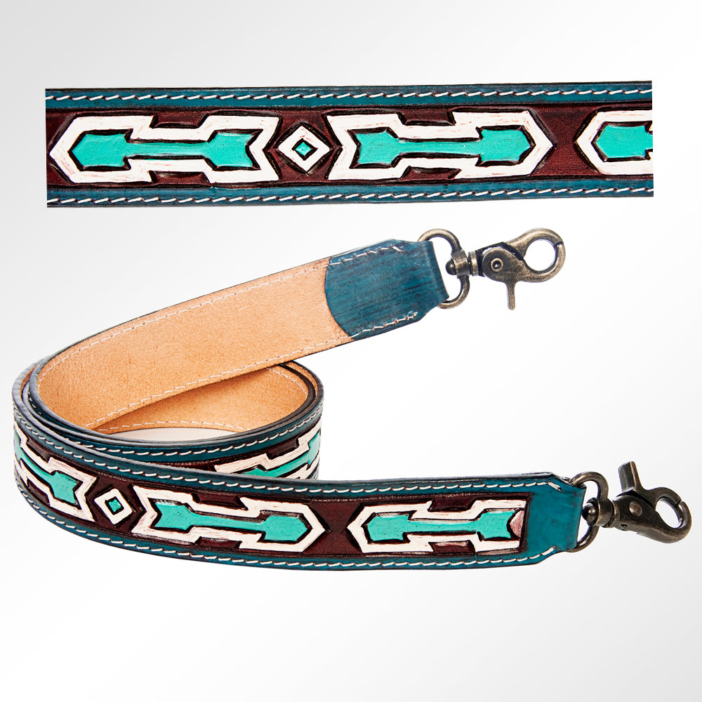 American Darling Hand Tooled Genuine Leather Crossbody Handle Strap for Bags Phone Keychain Wallet Purse Clutch Cellphone