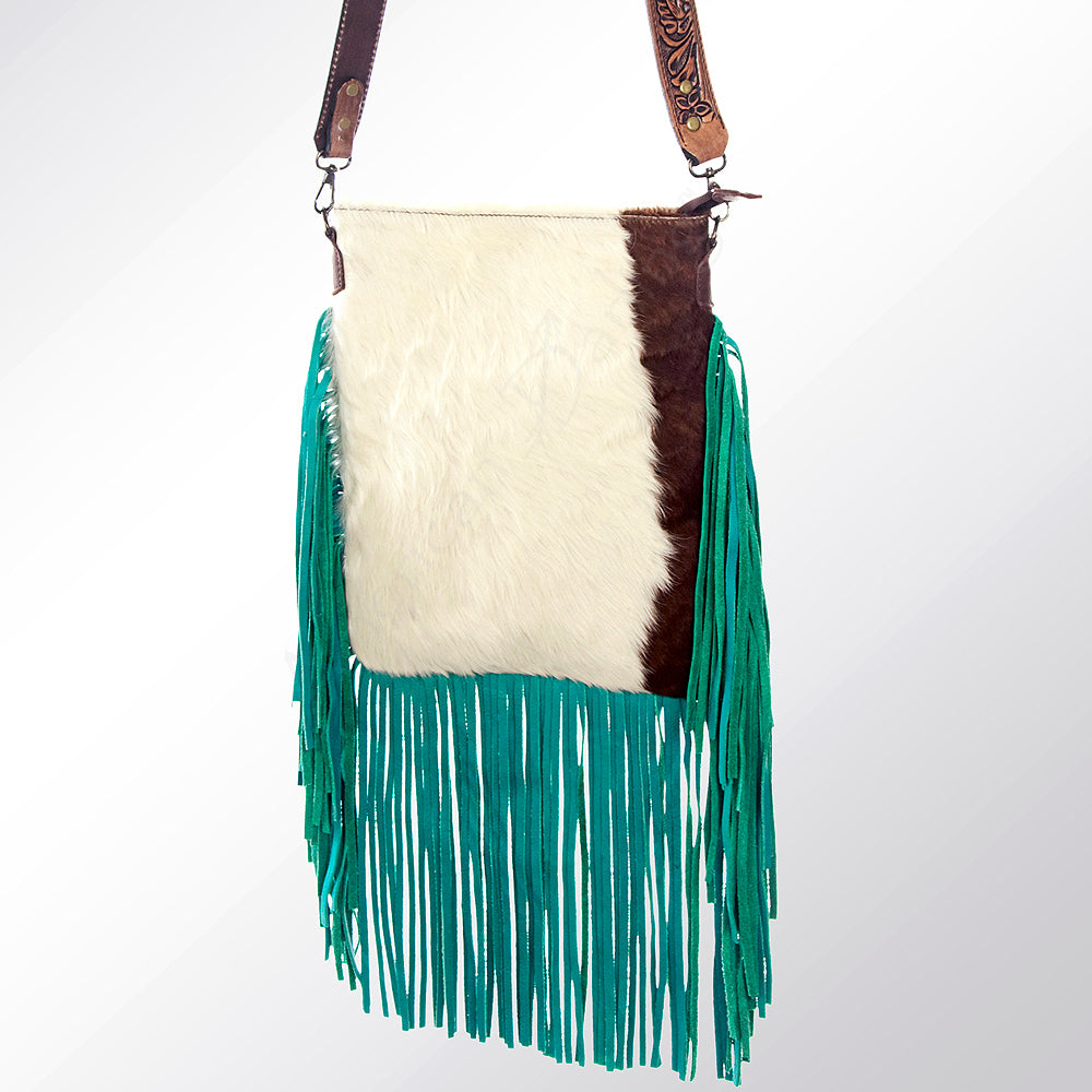 American Darling Cross Body Hand Tooled Hair on-Genuine Leather Western Women Bag Handbag Purse | Crossbody for Cute