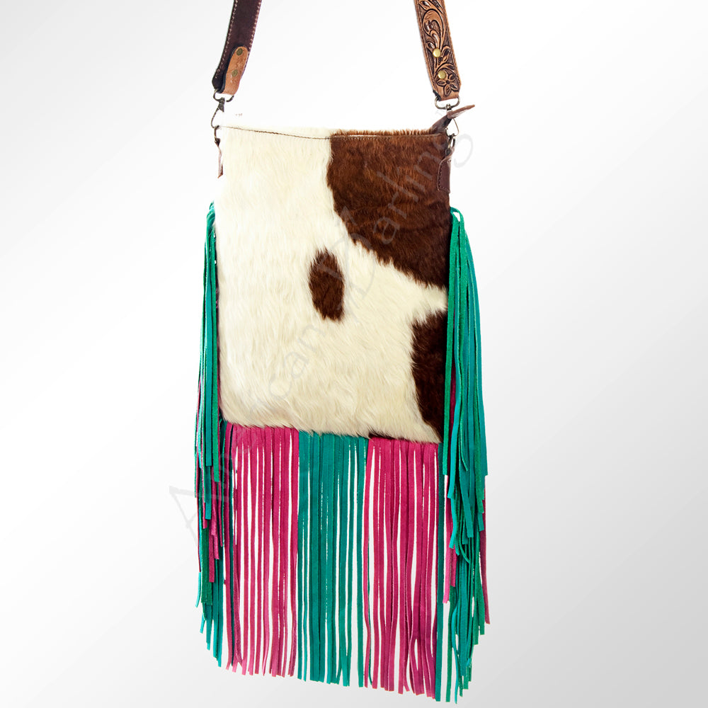 American Darling Cross Body Hand Tooled Hair on-Genuine Leather Western Women Bag Handbag Purse | Crossbody for Cute