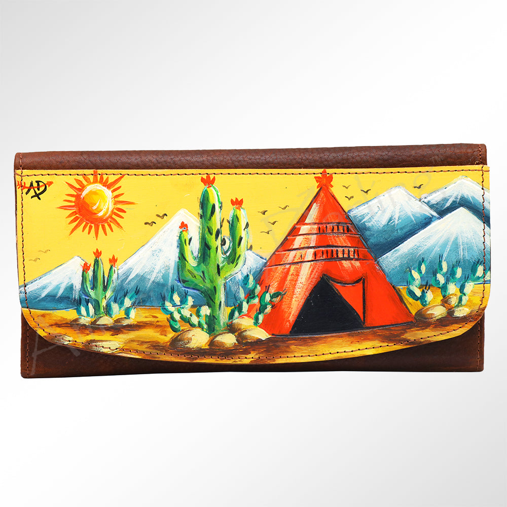 American Darling Wallet Hair on Full Grain Genuine Leather Western Women Bag | Handbag Purse Travel Clutch