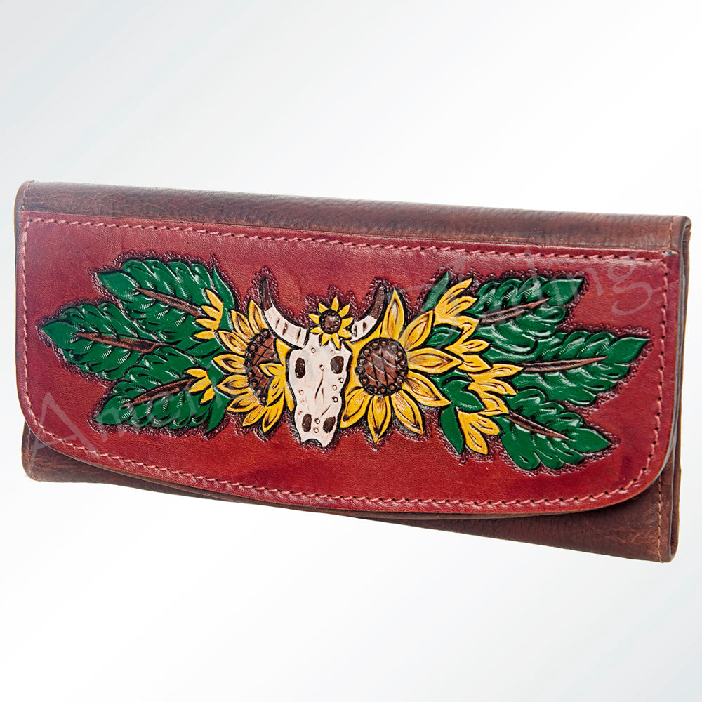 American Darling Wallet Hand Tooled Genuine Leather Western Women Bag | Handbag Purse Wristlet Travel Clutch