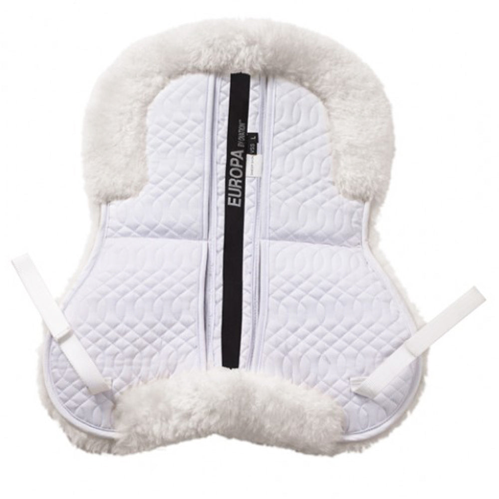 Large Europa Sheepskin Half Pad- 4 Shim White/White