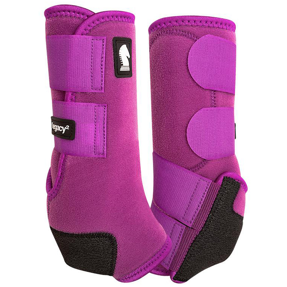 Classic Equine Horse Hind Boots Legacy System Plum