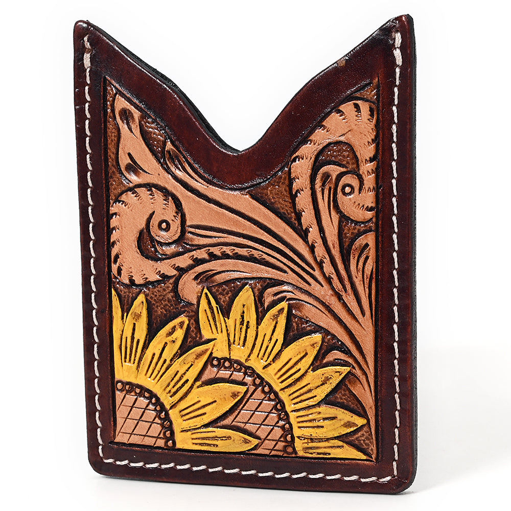 American Darling Card Holder Hand Tooled Genuine Leather | Business Credit