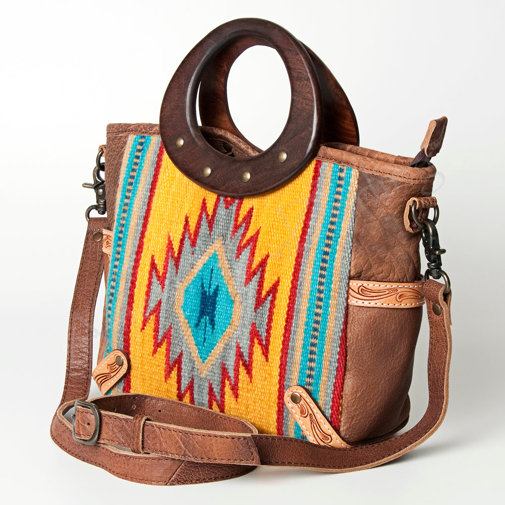 American Darling Tote Saddle Blanket Genuine Leather Western Women Bag Handbag Purse | Travel Bags College Casual