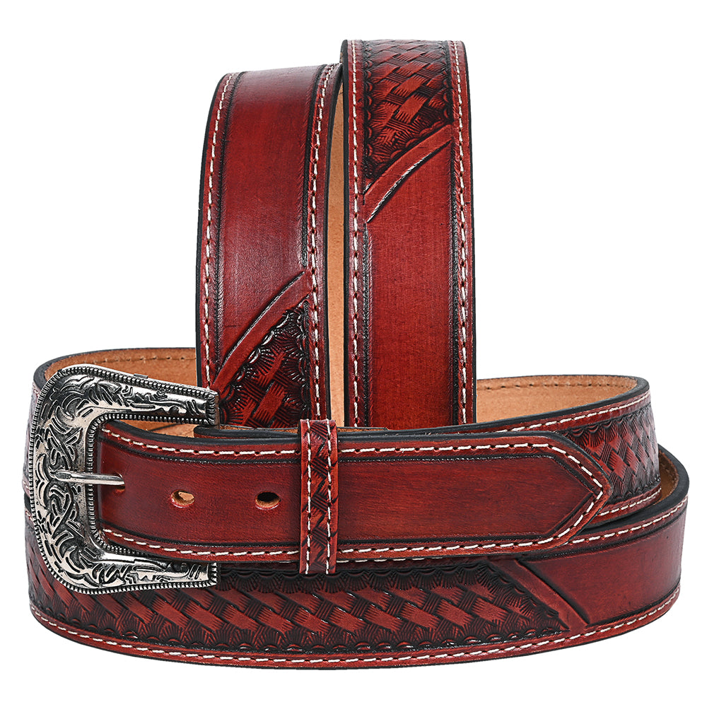 HILASON Western Genuine Leather Belt for Men Women Cowboy Cowgirl Handmade Unisex Full Grain Heavy Duty Engraved Buckle