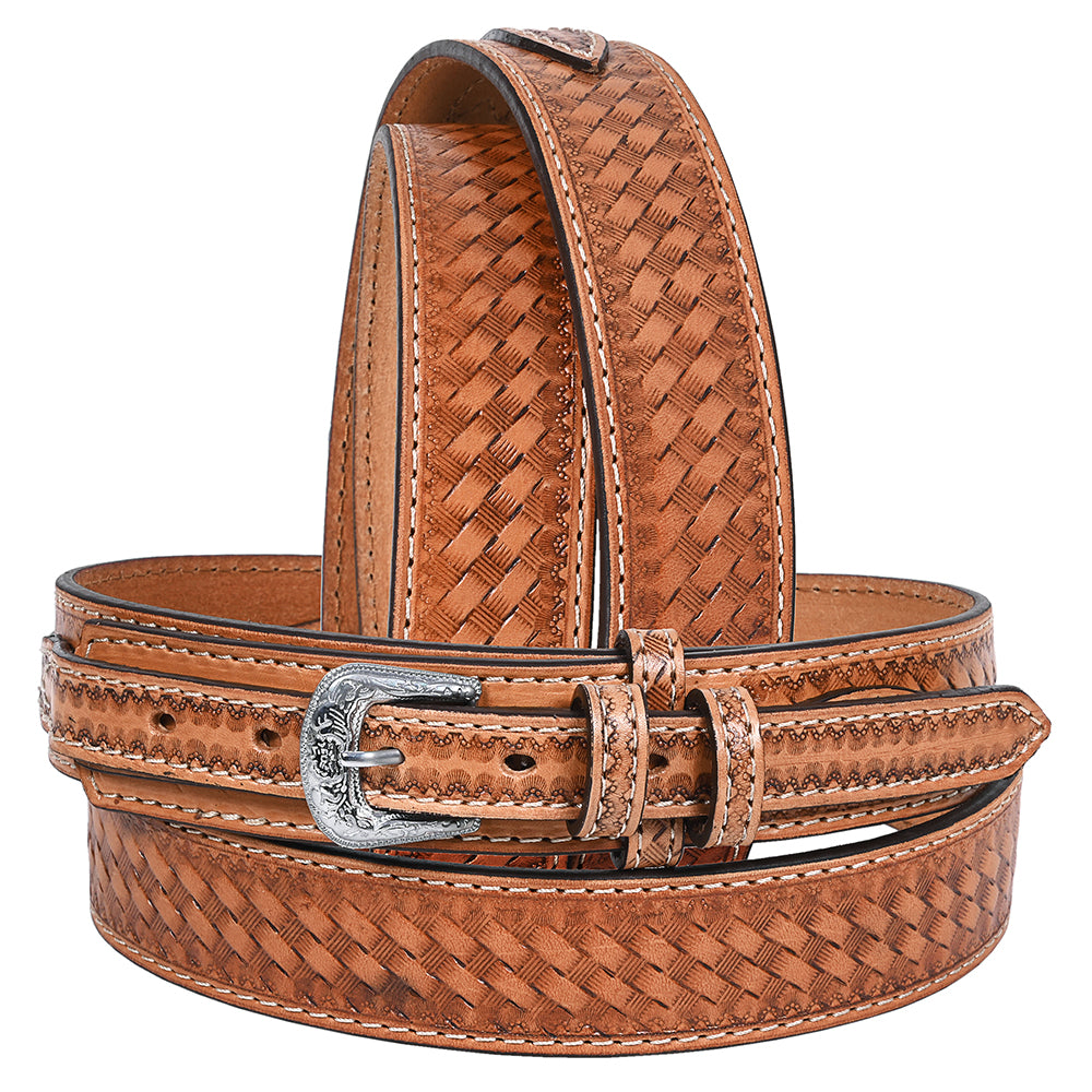 HILASON Western Genuine Leather Belt for Men Women Cowboy Cowgirl Handmade Unisex Full Grain Heavy Duty Engraved Buckle
