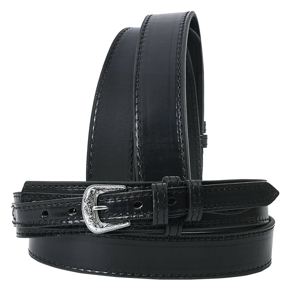 HILASON Western Genuine Leather Belt for Men Women Cowboy Cowgirl Handmade Unisex Full Grain Heavy Duty Engraved Buckle