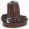 HILASON Western Genuine Leather Belt for Handmade Unisex Full Grain Heavy Duty Engraved Buckle Belt Dark Brown