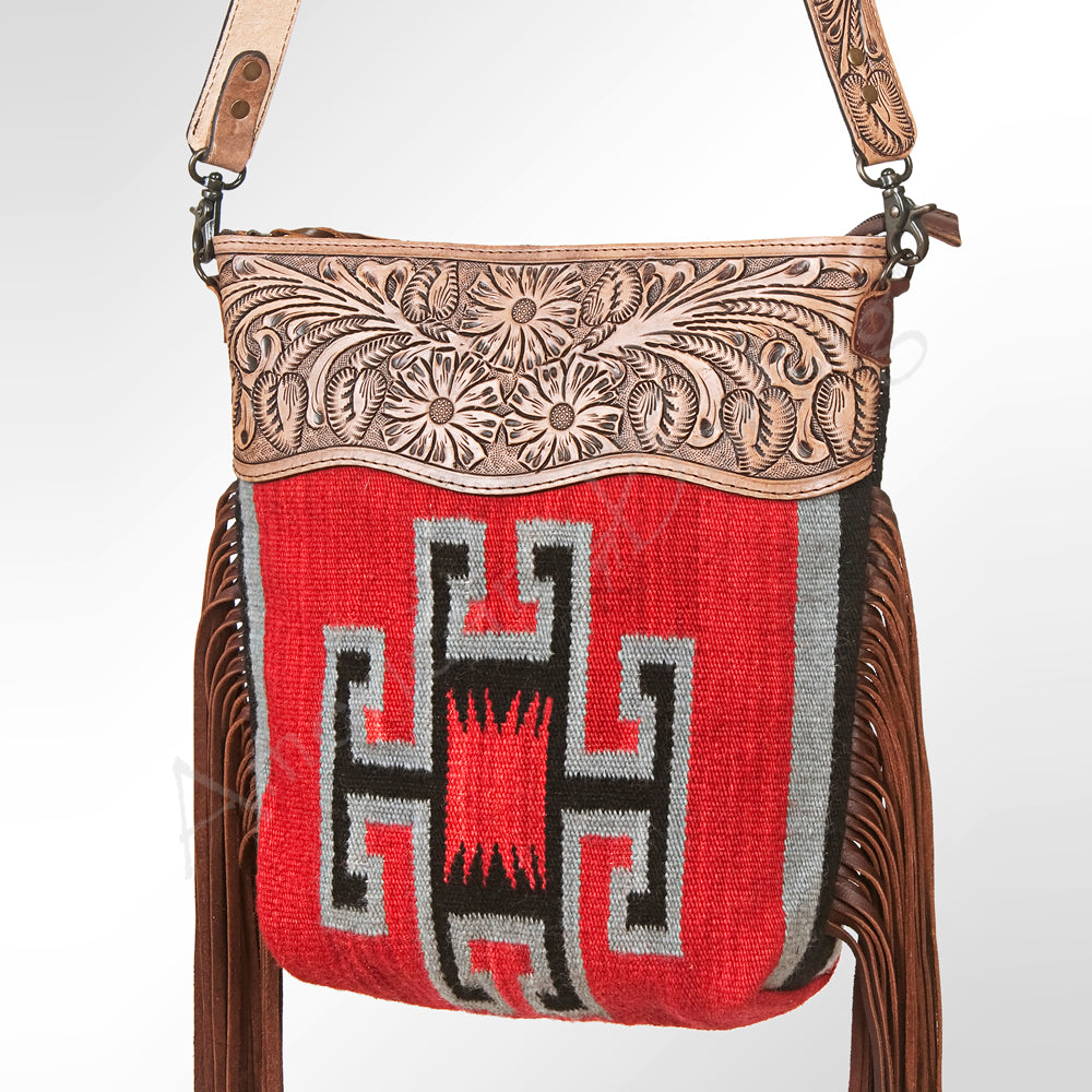 American Darling Cross Body Hand Tooled Saddle Blanket Genuine Leather Western Women Bag Handbag Purse | Crossbody for Cute