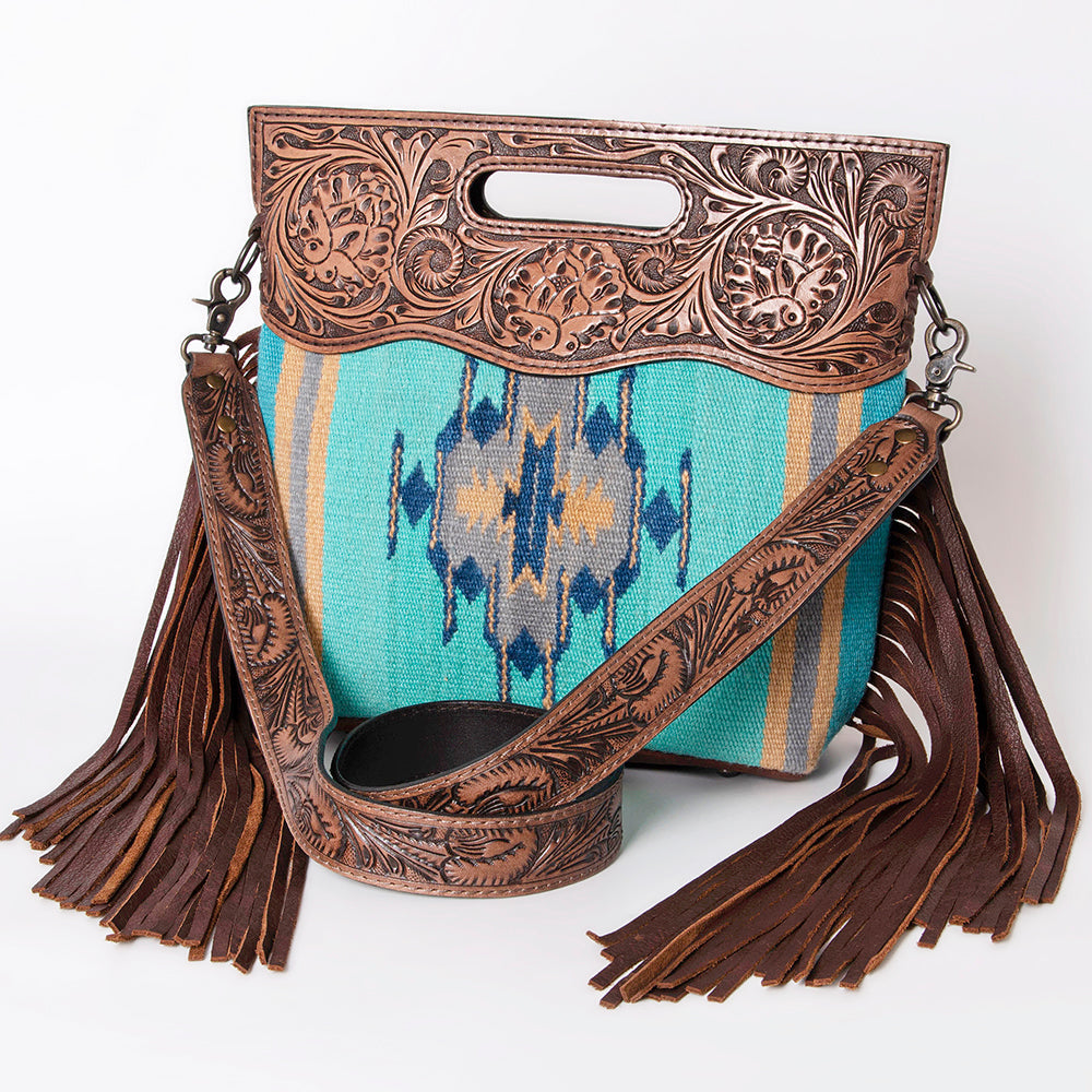 American Darling Clutch Hand Tooled Hair on Genuine Leather Western Women Bag Handbag Purse | Purses for Cute