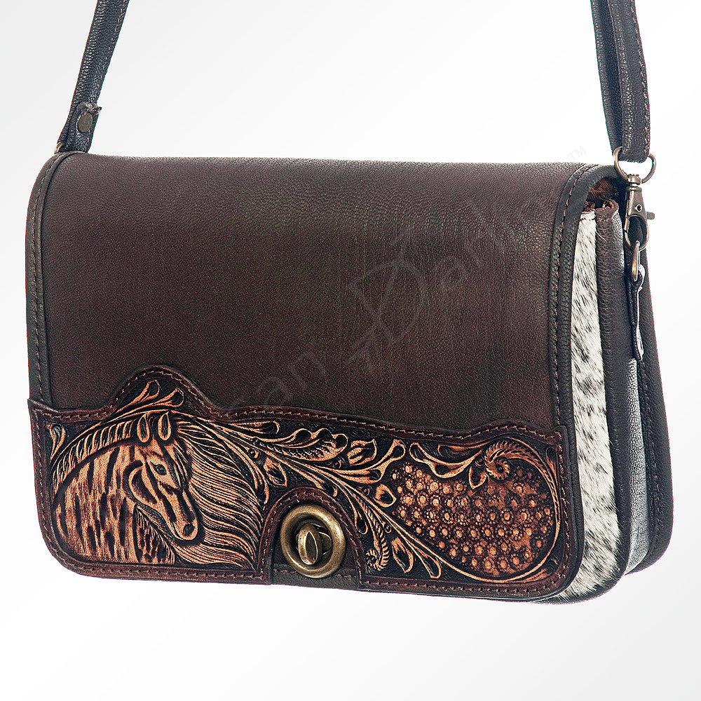 American Darling Cross Body Hand Tooled Full Grain Genuine Leather Western Women Bag Handbag Purse | Crossbody for Cute