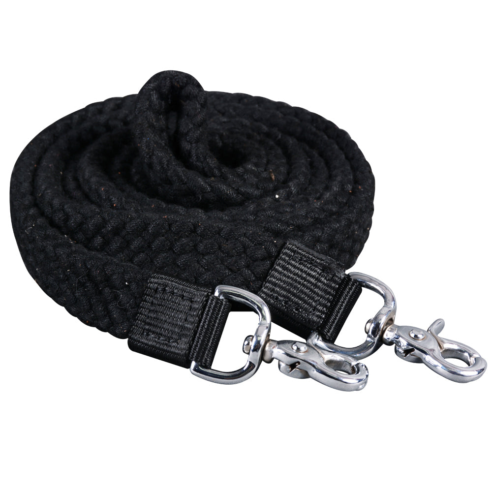 Hilason Braided Flat Cotton Roping Rein Trigger 1" X 7Ft | Horse Racing Barrel Gifts