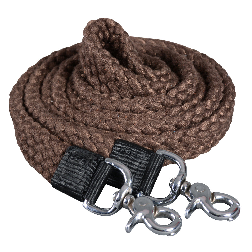 Hilason Braided Flat Cotton Roping Rein Trigger 1" X 7Ft | Horse Racing Barrel Gifts