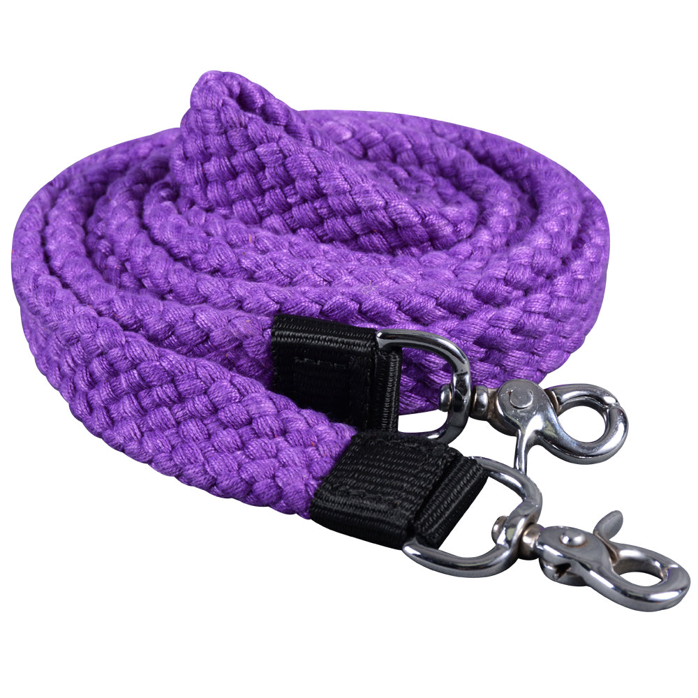 Hilason Braided Flat Cotton Roping Rein Trigger 1" X 7Ft | Horse Racing Barrel Gifts