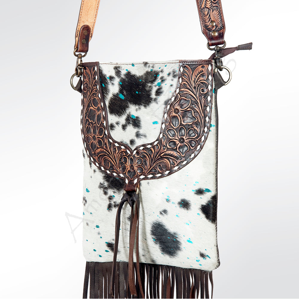 American Darling Large Crossbody Hand Tooled Saddle Blanket Genuine Leather Western Women Bag Handbag Purse | for Cute
