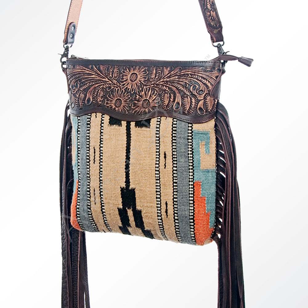 American Darling Cross Body Saddle Blanket Genuine Leather Western Women Bag Handbag Purse | Crossbody for Cute