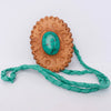 American Darling Braided Genuine Leather Jewelry Necklace with Concho Handmade Necklaces Timeless Piece for a Style