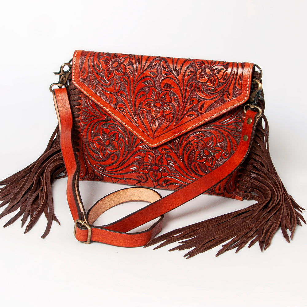 American Darling Envelope Hand Tooled Genuine Leather Women Bag Western Handbag Purse