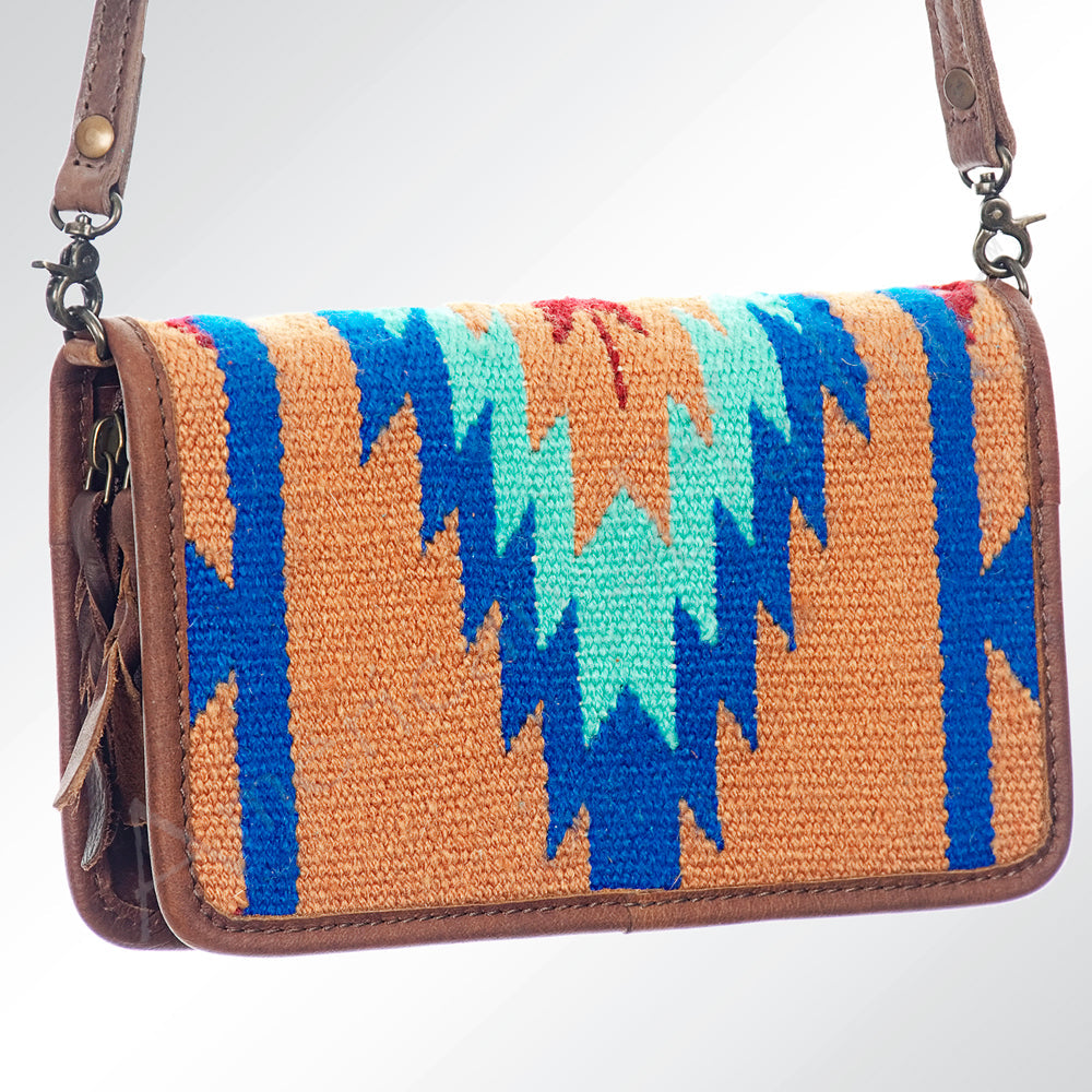 American Darling ORGANISER Upcycled Wool Genuine Leather women bag western handbag purse