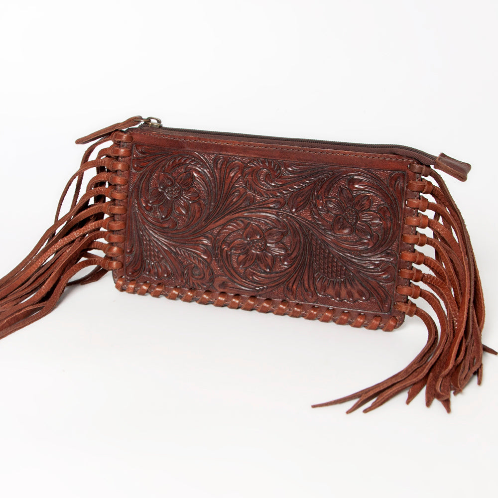 American Darling Wristlet Hand Tooled Genuine Leather Women Bag Western Handbag Purse