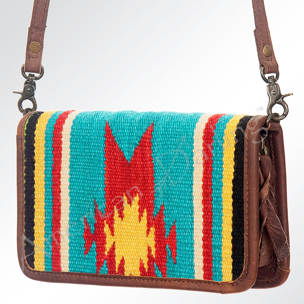 American Darling Organiser Bag Handcrafted from Crocodile Embossed Genuine Leather with YKK Zipper and Detachable Strap