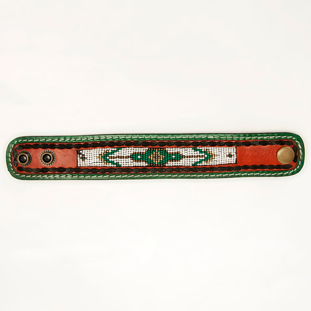 American Darling Bracelet Hand Tooled Carved Genuine Leather Women | Handmade Western Rustic