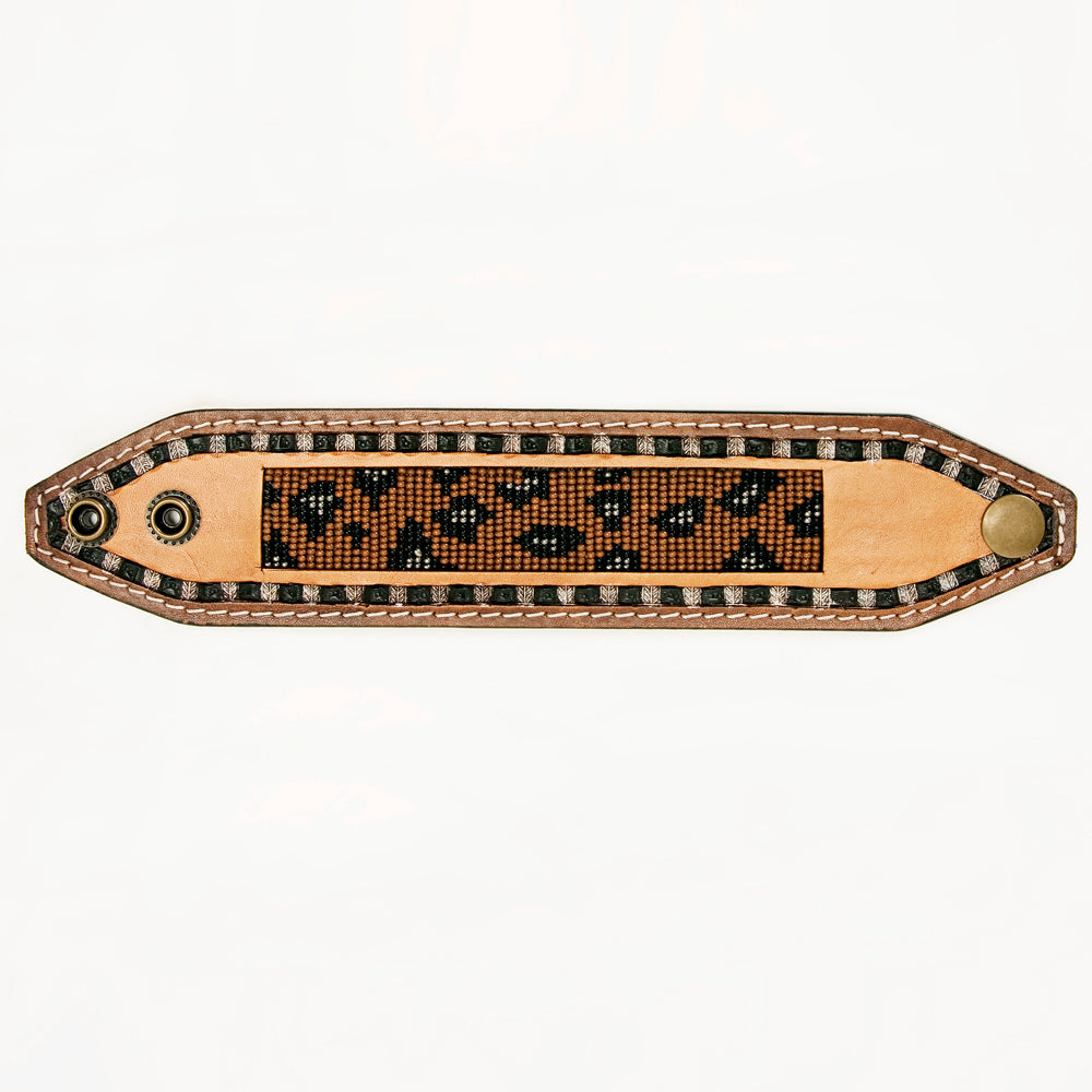 American Darling Bracelet Hand Tooled Carved Genuine Leather Women | Handmade Western Rustic