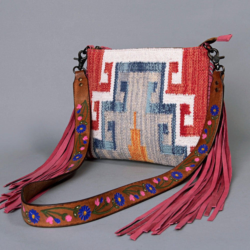 American Darling Cross Body Saddle Blanket Genuine Leather Western Women Bag Handbag Purse | Crossbody for Cute