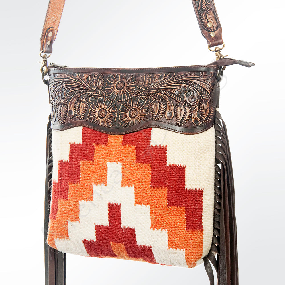 American Darling Cross Body Hand Tooled Saddle Blanket Genuine Leather Western Women Bag Handbag Purse | Crossbody for Cute