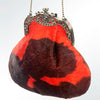 American Darling Coin Purse Bag Hair-On Cowhide Genuine Leather Western Pouch with Vintage Frame and Chain Strap