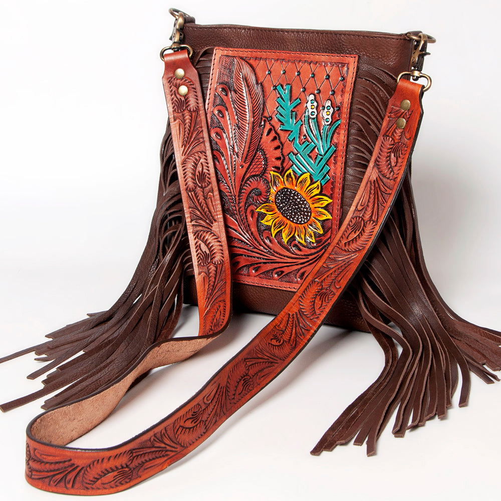 American Darling CrossBody Hand Tooled Full Grain Genuine Leather Western Women Bag Handbag Purse | for Cute
