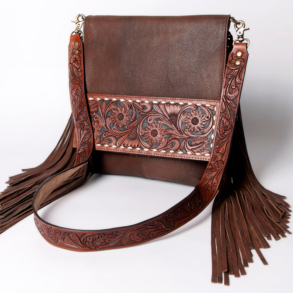American Darling Large Crossbody Hand Tooled Genuine Leather Western Women Bag Handbag Purse | for Cute