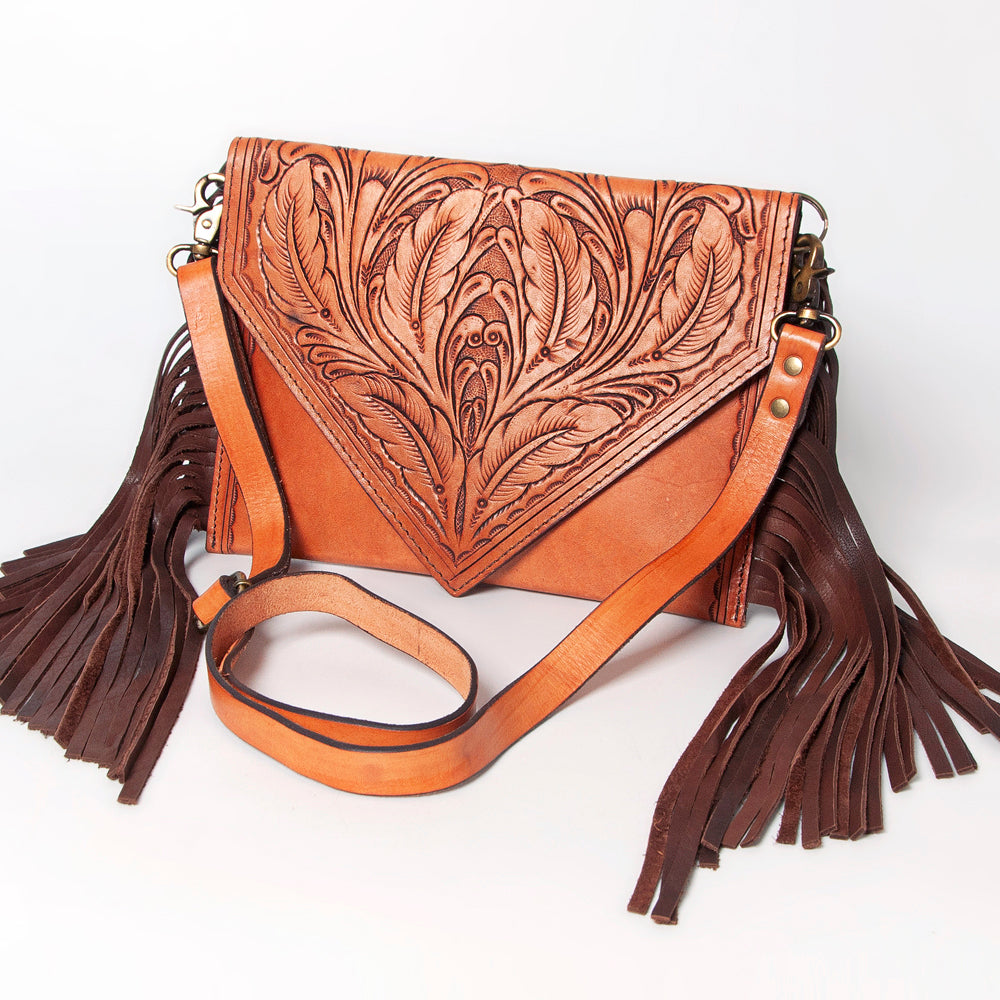 American Darling Envelope Hand Tooled Genuine Leather Women Bag Western Handbag Purse