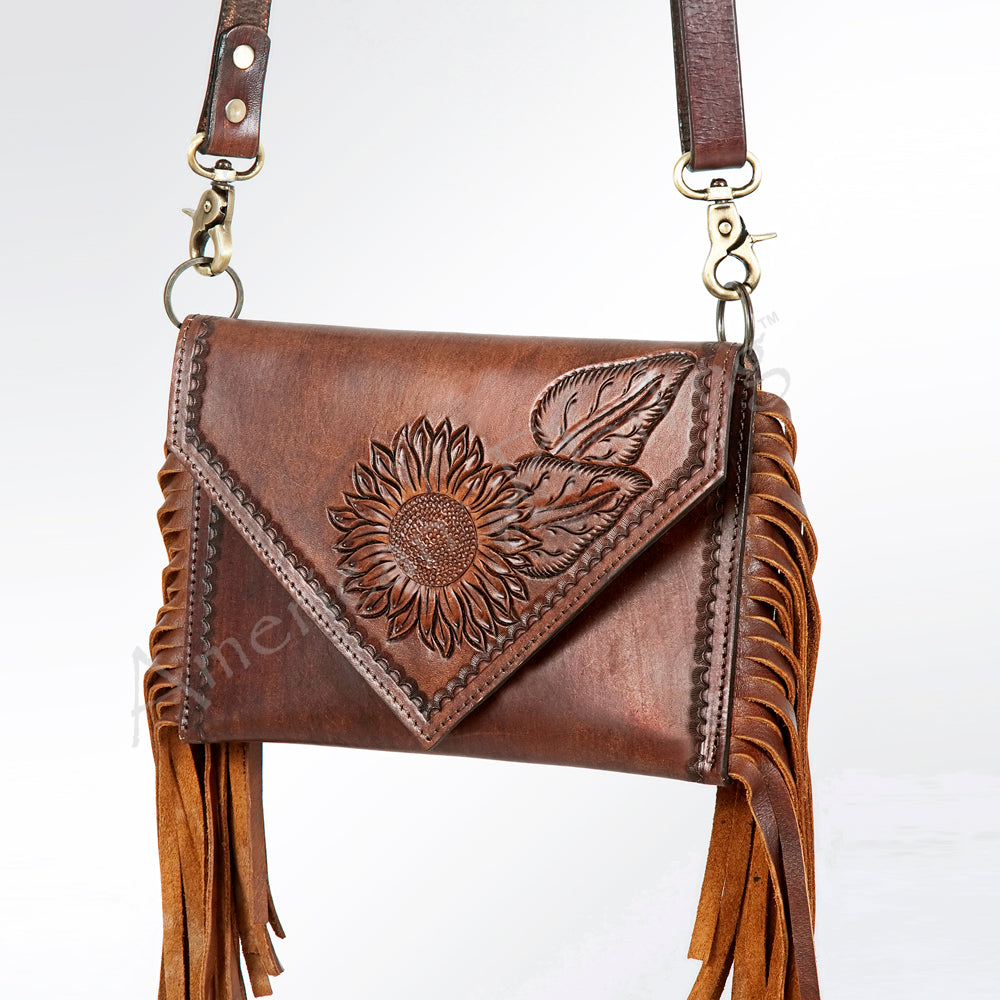 American Darling Envelope Hand Tooled Genuine Leather Women Bag Western Handbag Purse | Purses for Cute