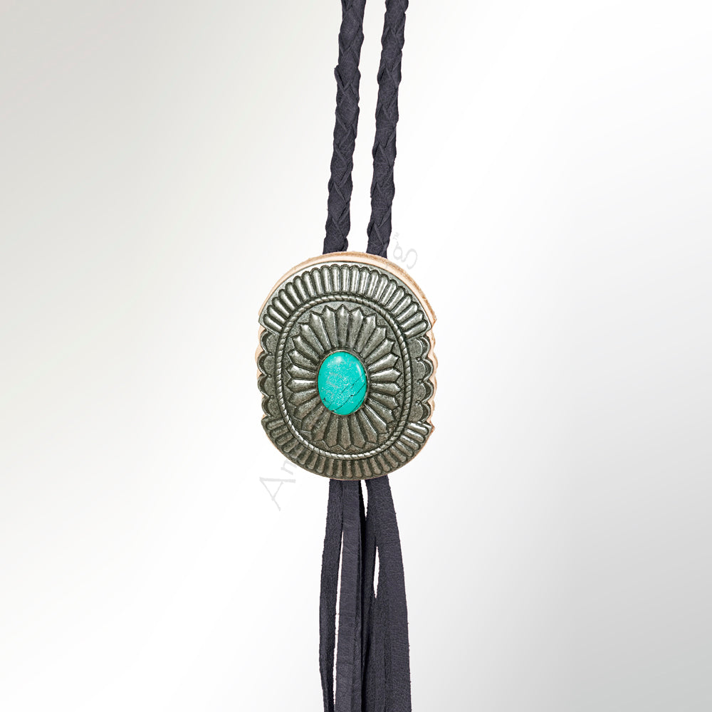 American Darling Braided Genuine Leather Jewelry Necklace with Concho Handmade Necklaces Timeless Piece for a Style
