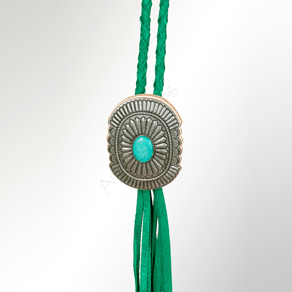 American Darling Braided Genuine Leather Jewelry Necklace with Concho Handmade Necklaces Timeless Piece for a Style