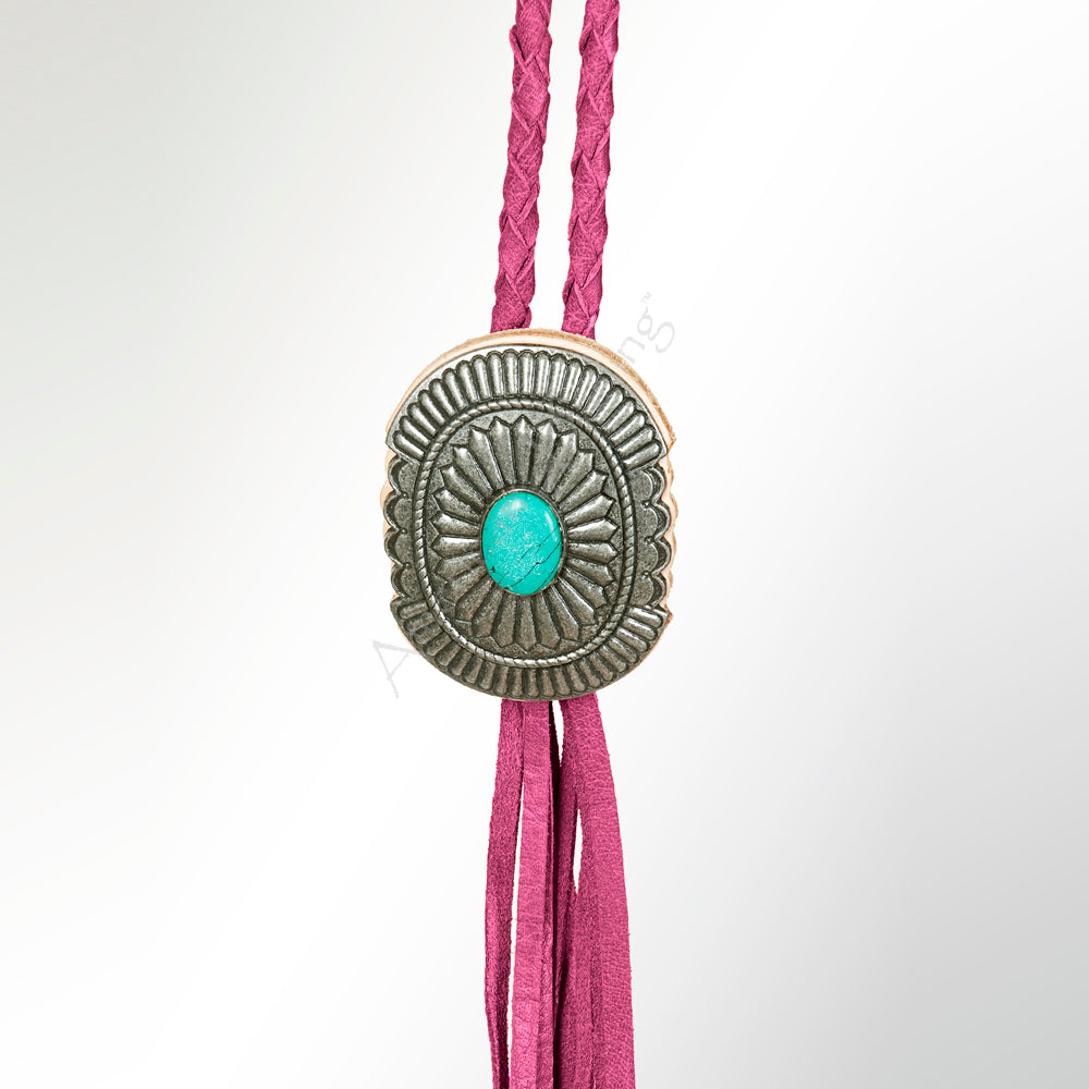 American Darling Braided Genuine Leather Jewelry Necklace with Concho Handmade Necklaces Timeless Piece for a Style