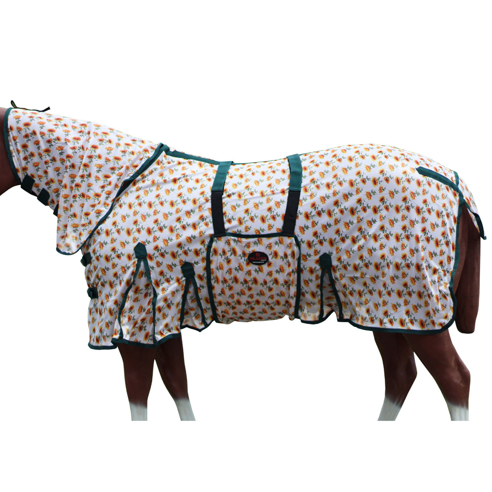 Horse Fly Sheet Uv Protect Mesh Bug Mosquito Summer Sunflower White