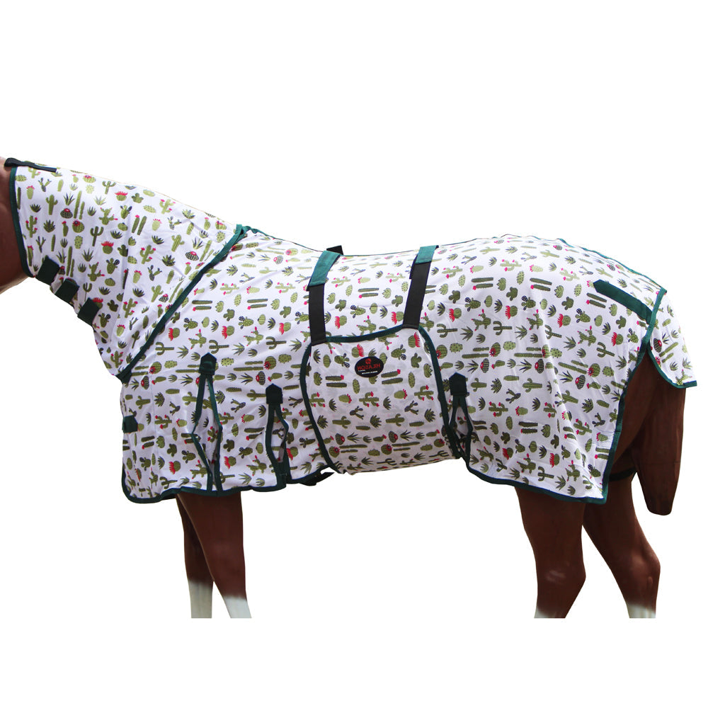 66-84 In Hilason Horse Fly Sheet Uv Protect Mesh Bug Mosquito Summer Cactus