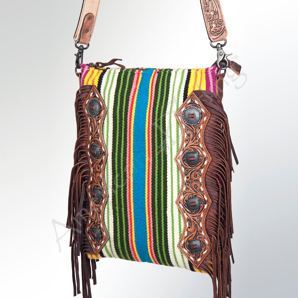 American Darling Large Crossbody Hand Tooled Saddle Blanket Genuine Leather Women Bag Western Handbag Purse| Travel |