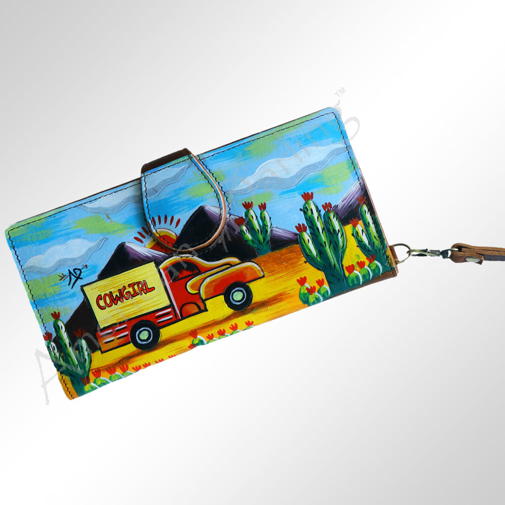 American Darling Wallet Full Grain Genuine Leather Western Women Bag | Handbag Purse Wristlet Travel Clutch