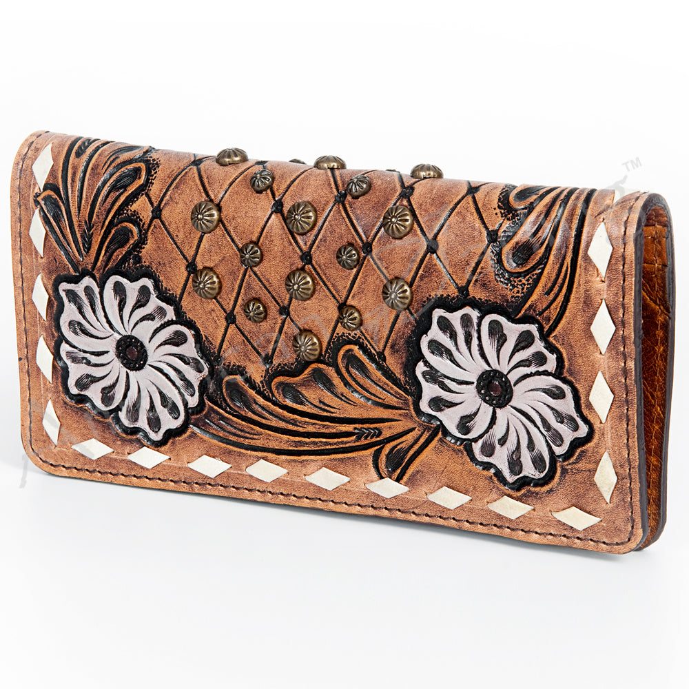 American Darling Wallet Hand Tooled Genuine Leather Western Women Bag | Handbag Purse Wristlet