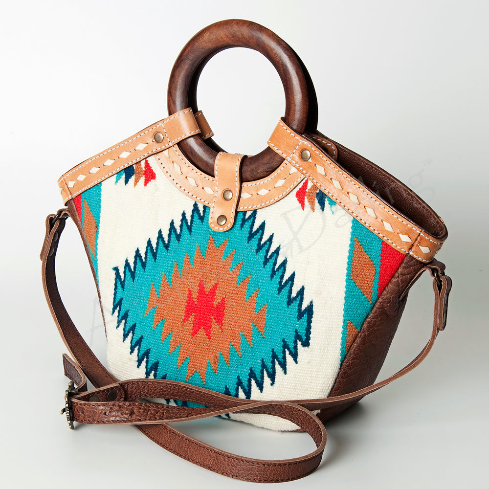 American Darling Tote Saddle Blanket Genuine Leather Western Women Bag Handbag Purse | Travel Bags College Casual